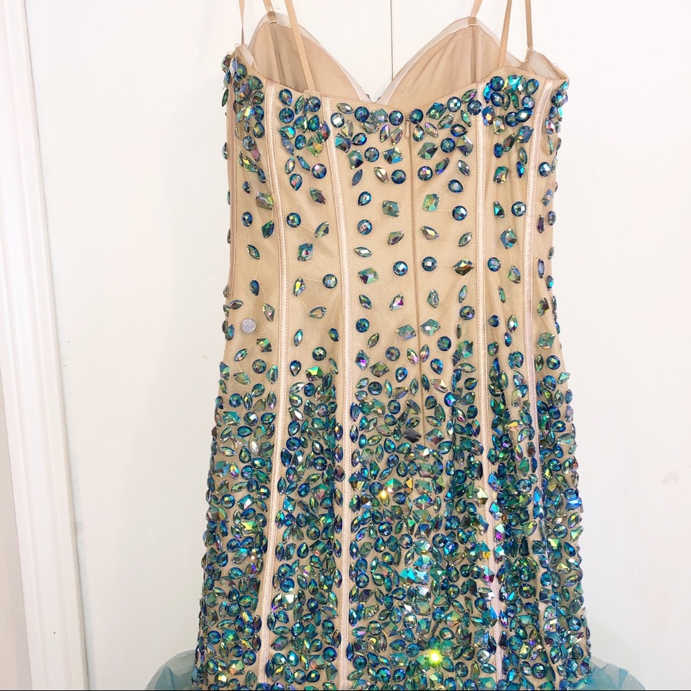 Angela & Alison Heart Shape Embellished Dress - Picture 5 of 7